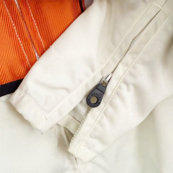 Harley-Davidson Racing Moto Motor Cycles Cream Nylon Bomber Biker Jacket L - Picture 5 of 11